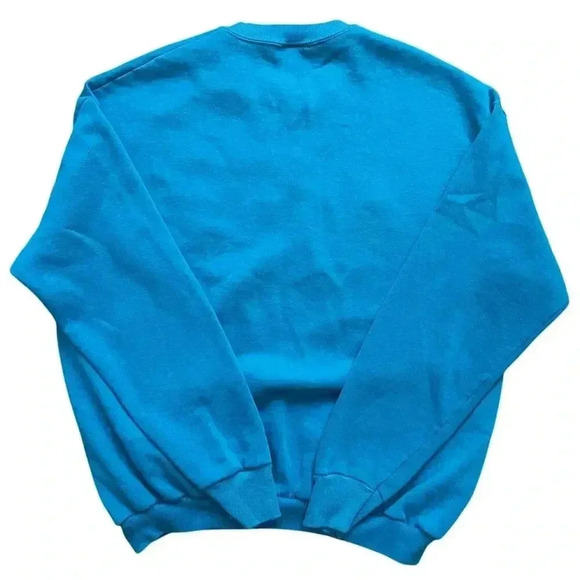 Vintage 80s Minnesota Crewneck Sweatshirt Bright Blue - Picture 2 of 11